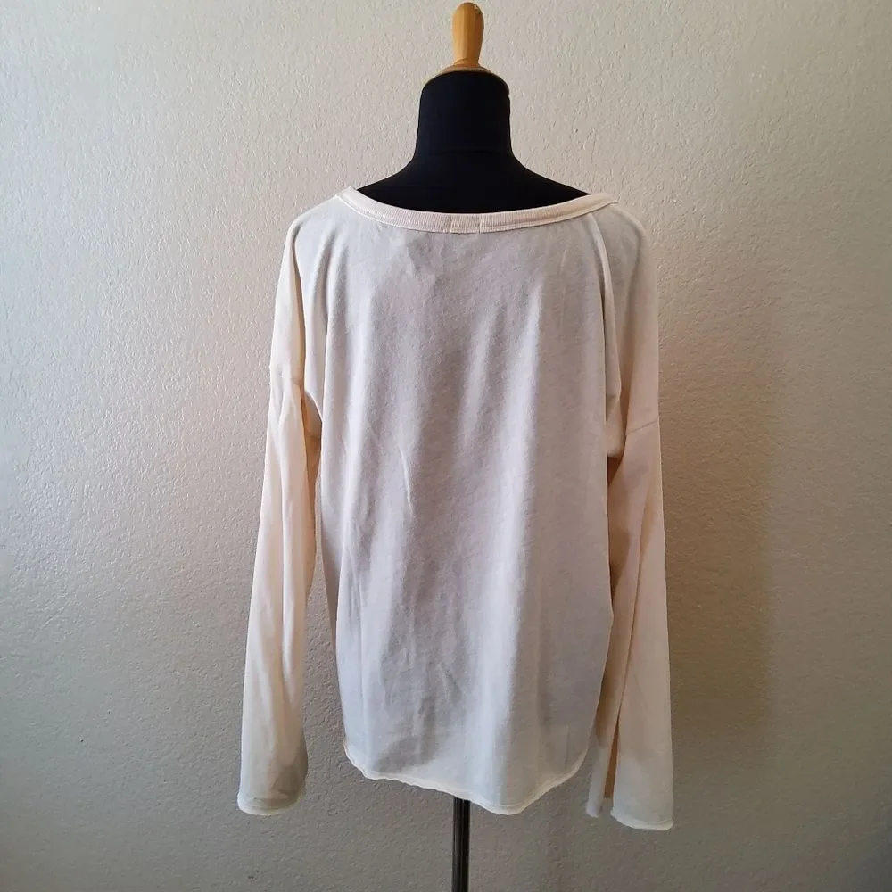 Hello Nite Long Sleeve Graphic Loungewear Top Size L New